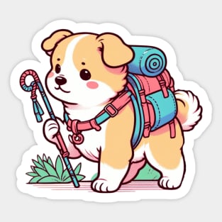 Hiking dog Sticker